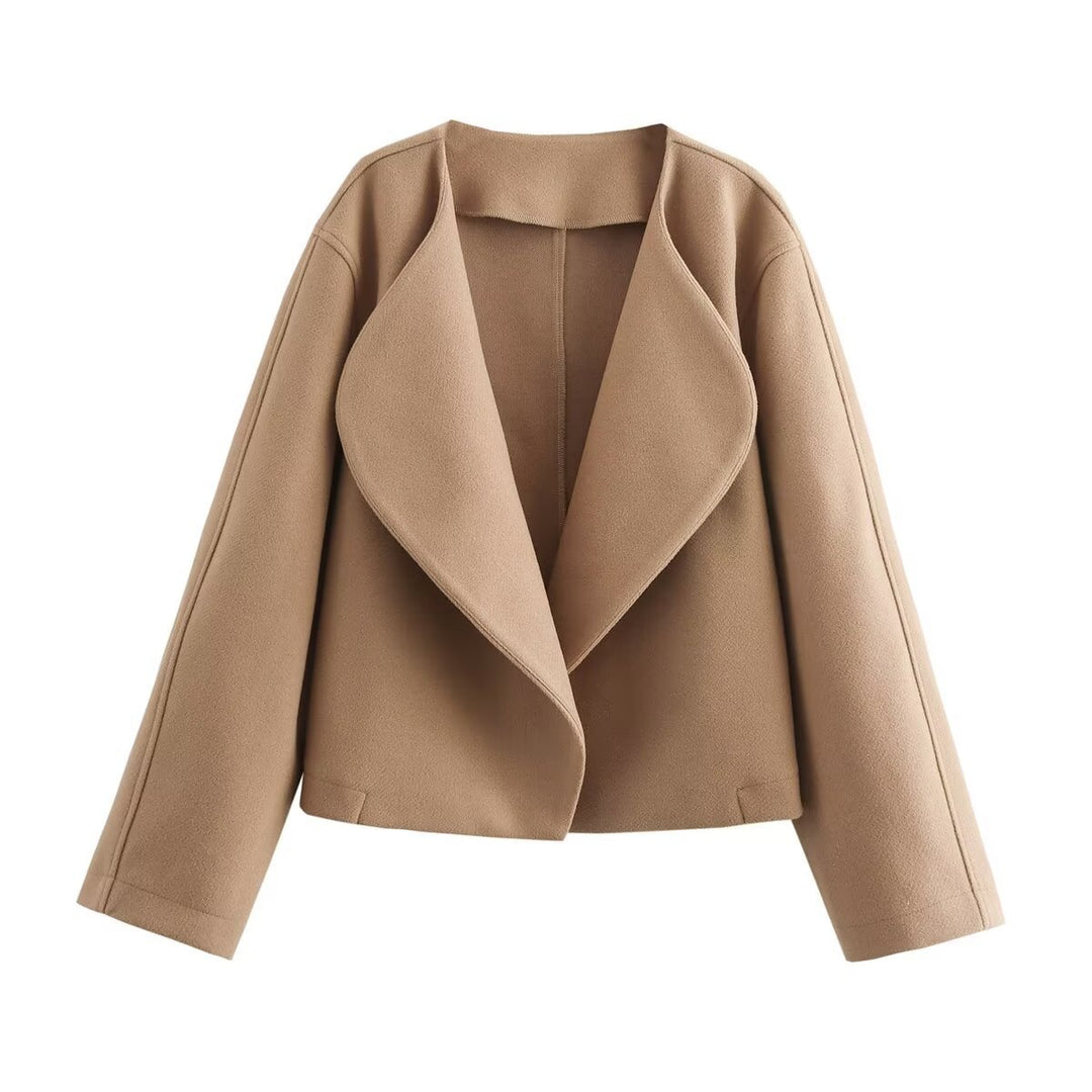 Damen eleganter Oversized-Blazer mit schickem Revers EB