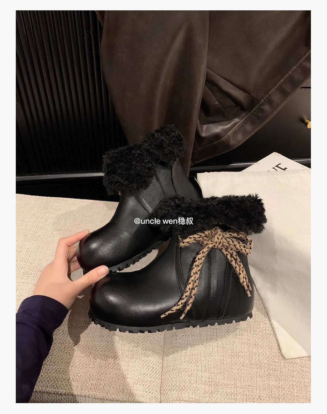 Damen Winterstiefel mit kuscheligem Innenfutter und modischer Schnürung EB