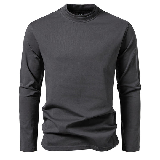 Herren langärmliges T-Shirt aus angenehmem Baumwollmix mit Rundhalsausschnitt EB