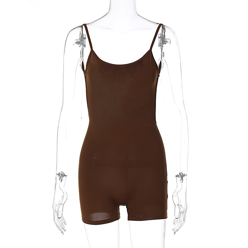 Damen Bodysuit mit schmalem Schnitt und feinen Spaghetti-Trägern EB