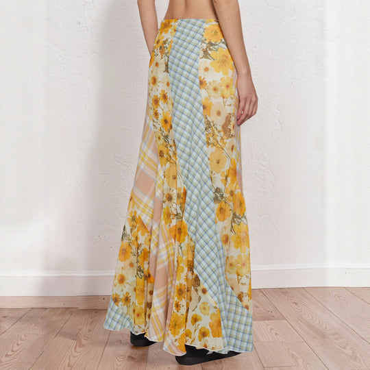 Damen Maxirock mit floralem Design und verspielten Farben EB