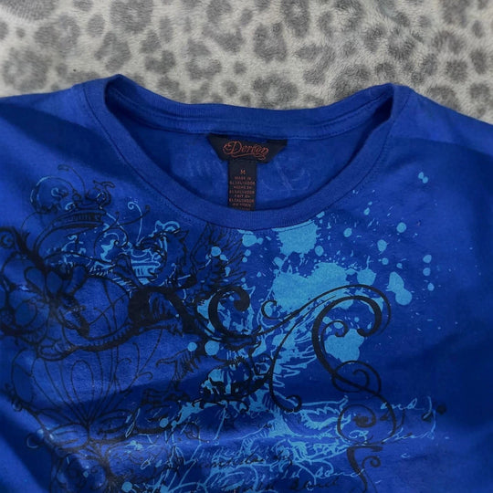 Damen Grafik-Print T-Shirt mit urbanem Kunstdesign EB