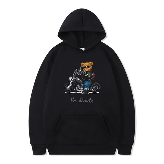 Damen Kapuzenpullover mit einzigartigem Bärenmotiv und lässiger Passform EB