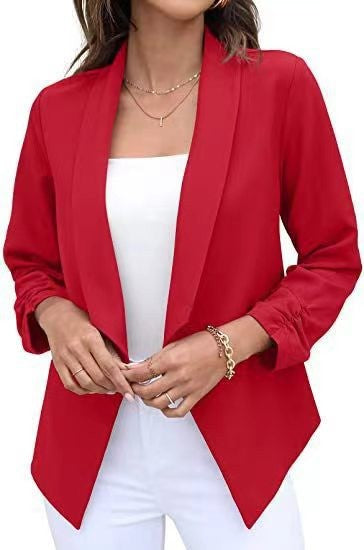 Damen eleganter und luftiger Blazer mit asymmetrischem Schnitt EB