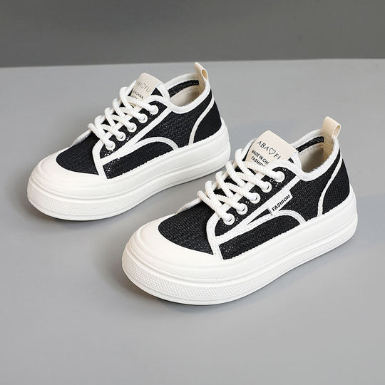 Damen modische Sneakers mit strukturiertem Obermaterial und dämpfendem Sohlenprofil EB