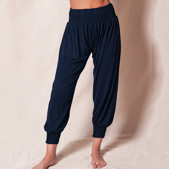 Damen Bequeme Freizeithose mit elastischem Bund und schmalen Bündchen EB