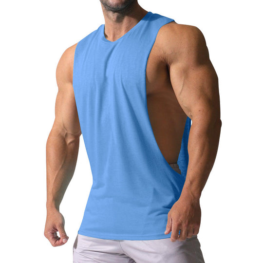 Herren Ärmelloses Sportshirt mit tiefem Rückenausschnitt und atmungsaktivem Material EB