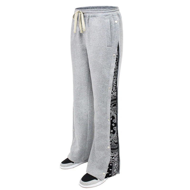 Herren Freizeit-Sporthose mit seitlichen Druckdetails und elastischem Bund EB