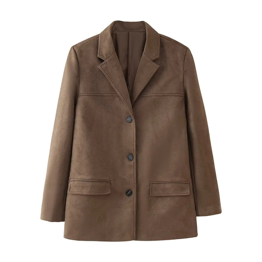 Damen elegante gesteppte Blazerjacke mit praktischen Taschen EB