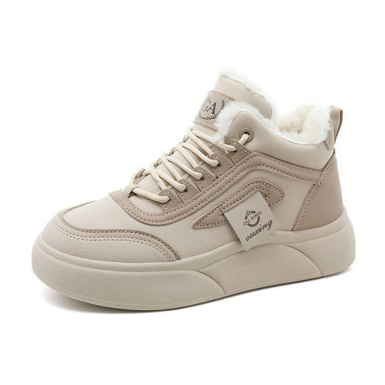 Damen Hohe Winter Sneakers mit weichem Fleece-Futter und rutschfester Sohle EB