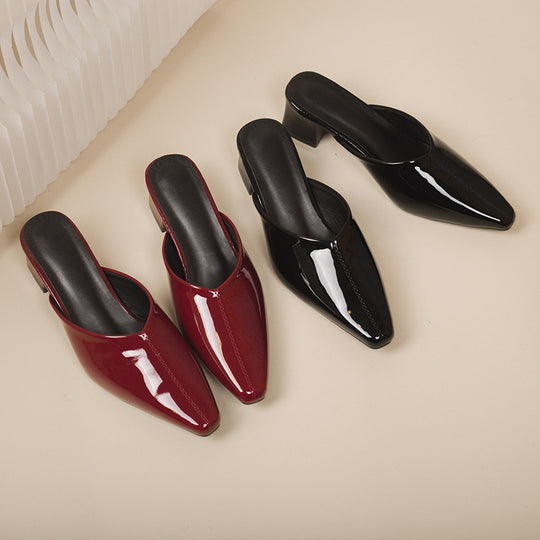 Damen Modische Slingback-Pumps mit eleganter Spitze und Blockabsatz EB