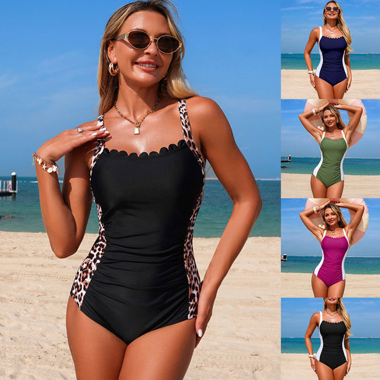 Damen Einteiliger Badeanzug mit eleganten Rüschendetails und figurformenden Einsätzen EB