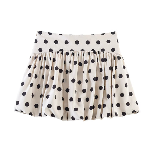 Damen Voluminöser Punkteshort mit bauschigem Saum EB