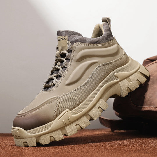 Damen Sportliche hohe Sneakers mit rutschfester Sohle und atmungsaktivem Obermaterial EB