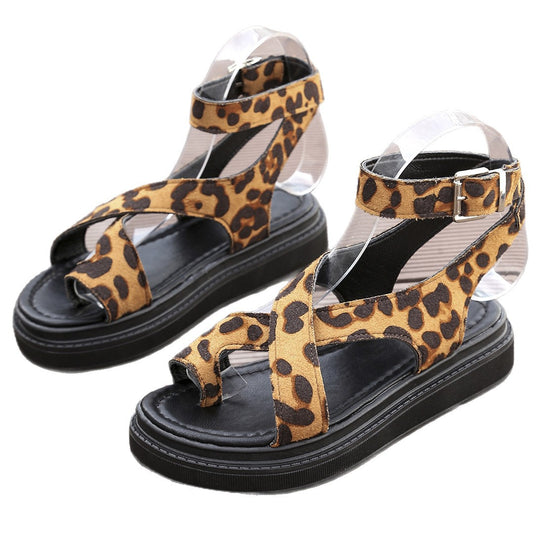 Damen Sportliche Plateau-Sandalen mit stylischem Riemchen-Design EB