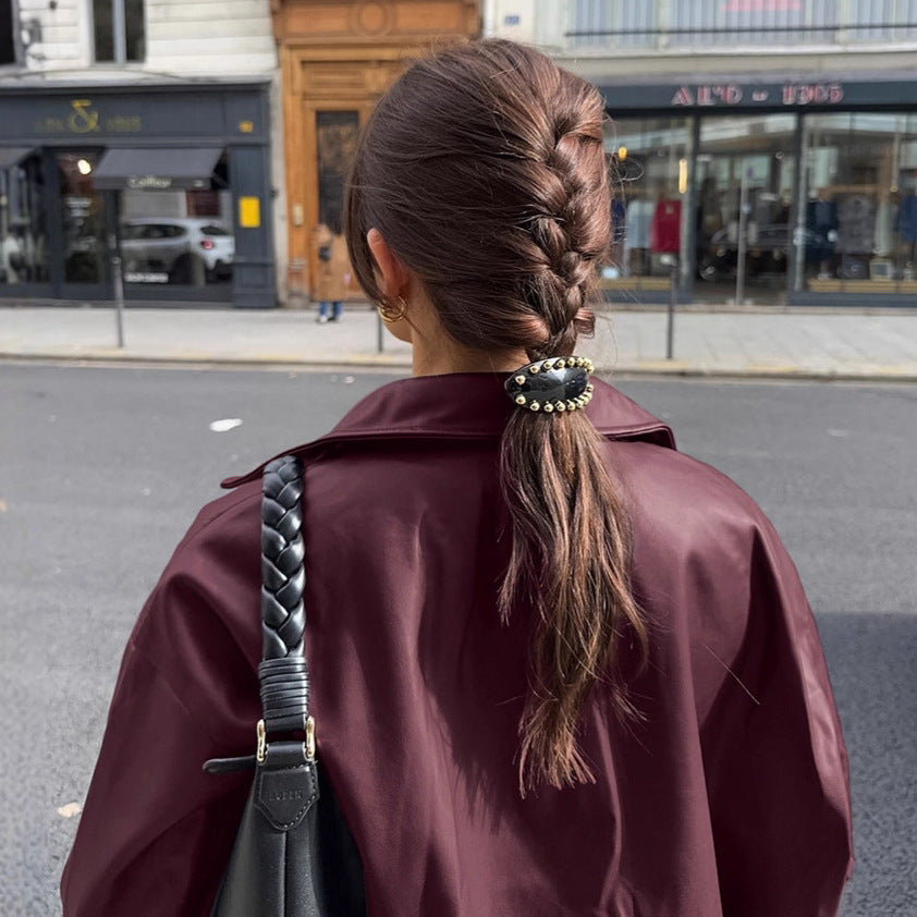 Damen Kunstlederjacke im modischen Oversized-Schnitt EB