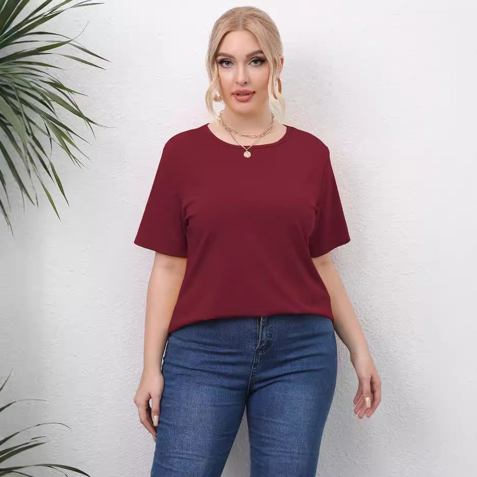 Damen angesagtes T-Shirt mit kreativen Ausschnitten EB