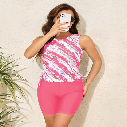 Damen Sportlicher Badeanzug mit stylischem Oberteil und figurformendem Schnitt EB