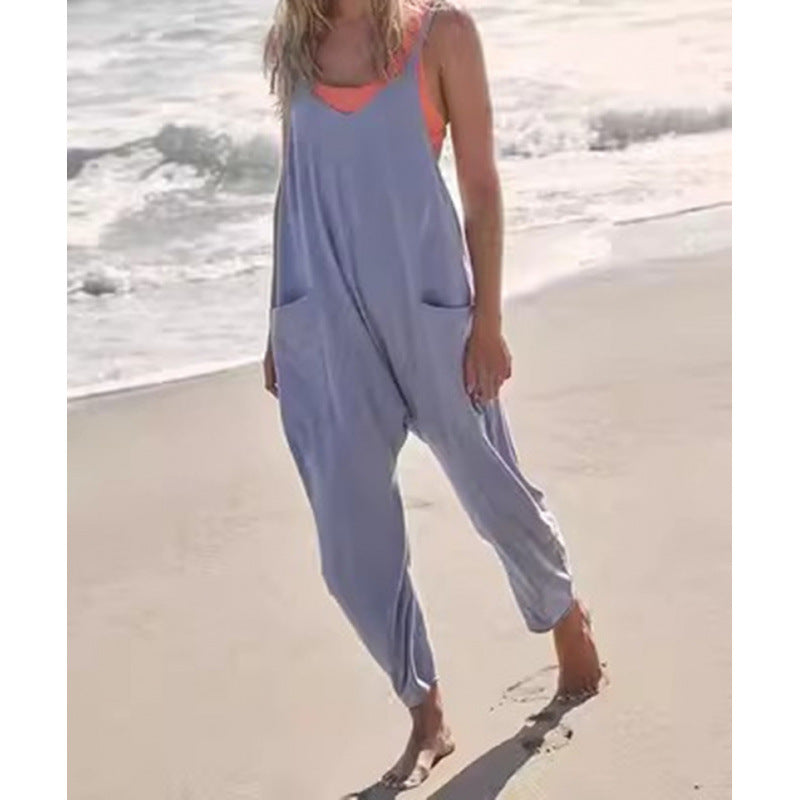 Damen Overall mit lässigem Schnitt und praktischen Taschen EB
