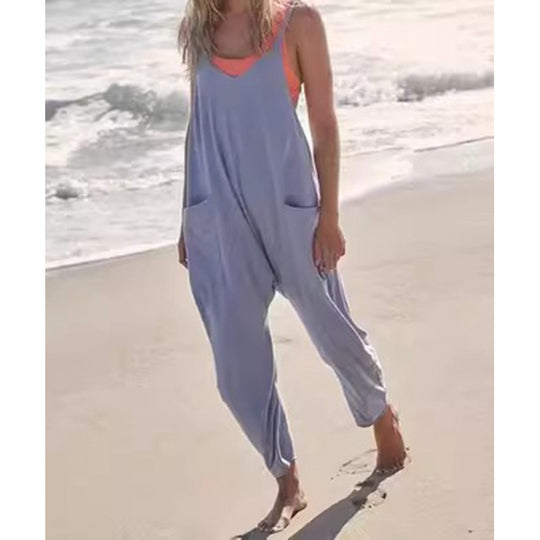 Damen Overall mit lässigem Schnitt und praktischen Taschen EB
