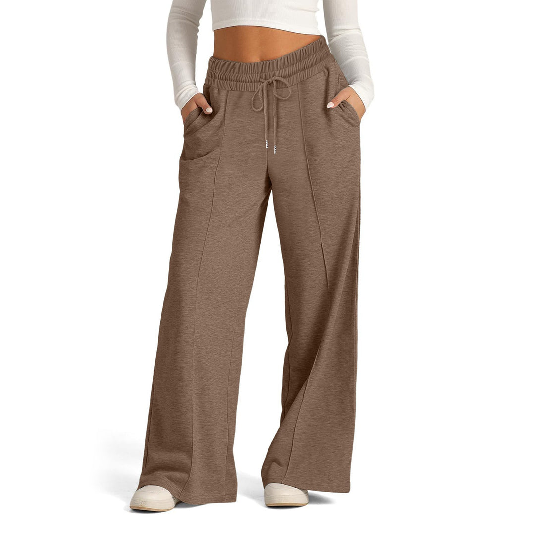 Damen Elegante weite Freizeitpants mit elastischem Bund und praktischen Taschen EB
