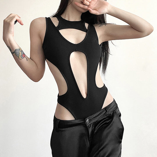 Damen sportlicher Cut-Out Badeanzug EB