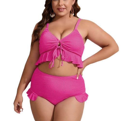 Damen Bikini-Set mit voluminösem Rüschendesign EB
