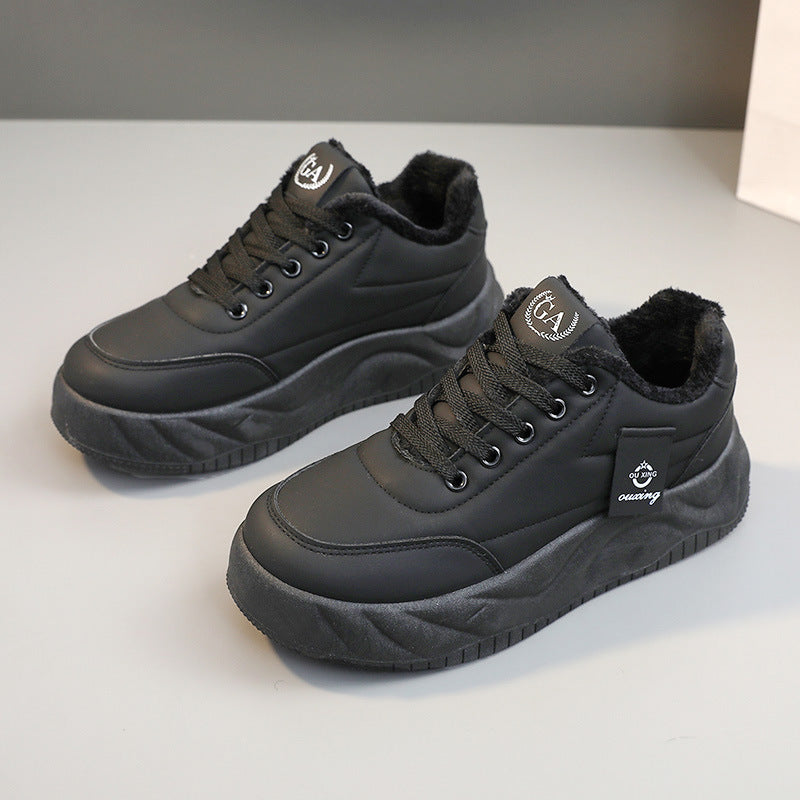 Damen modische Sneakers mit warmem Innenfutter und robuster Profilsohle EB