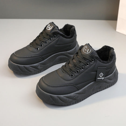 Damen modische Sneakers mit warmem Innenfutter und robuster Profilsohle EB