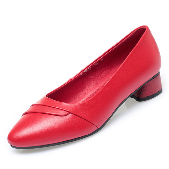 Damen Elegante Pumps mit schickem Rüschendetail und bequemem Blockabsatz EB