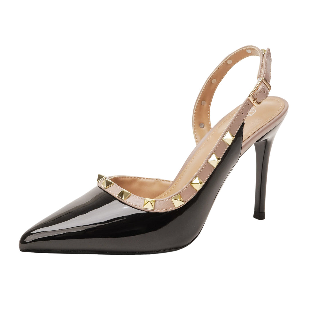 Damen Slingback-Pumps mit eleganter Stud-Applikation EB