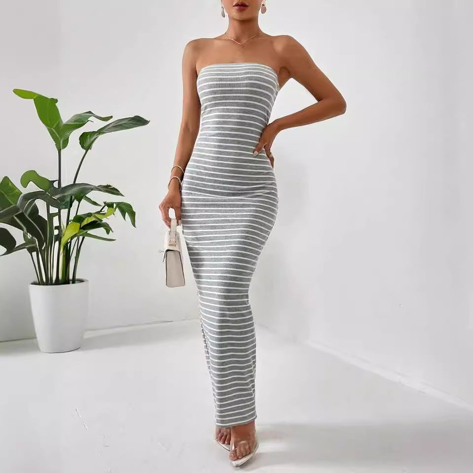 Damen Maxikleid im trendigen Streifenlook EB