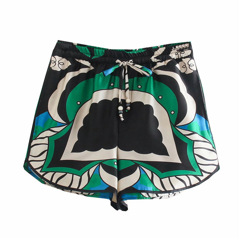 Damen lässiges Blusenset mit Shorts EB