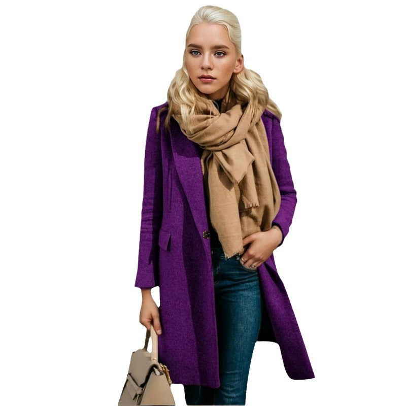 Damen Eleganter Trenchcoat mit Doppelknopfleiste und hochwertigem Material EB