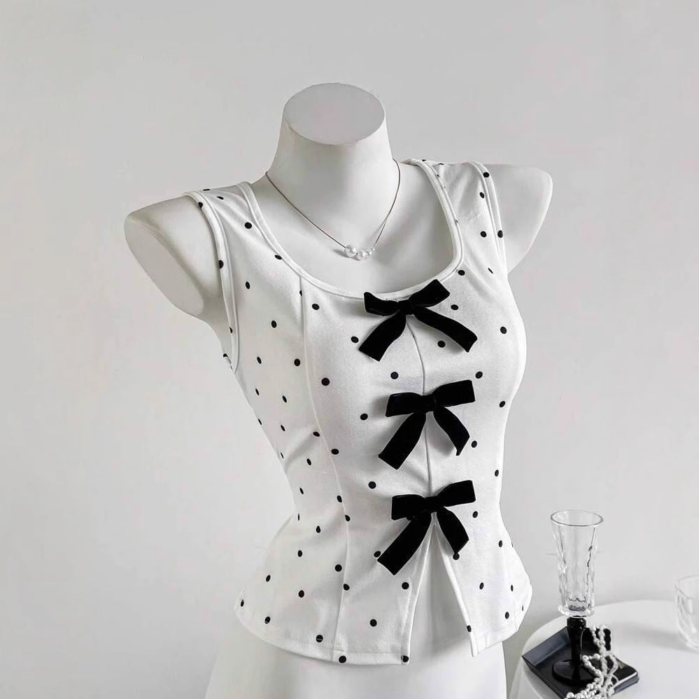 Damen Top mit Rüschendetails und Schleifen EB