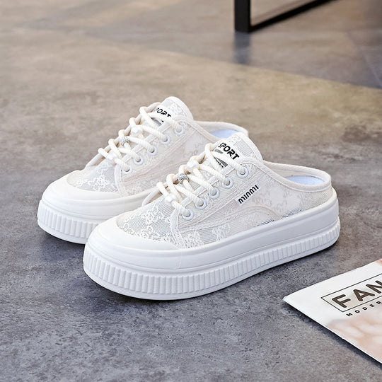 Damen Modische Plateau-Sneaker mit reflektierenden Details EB