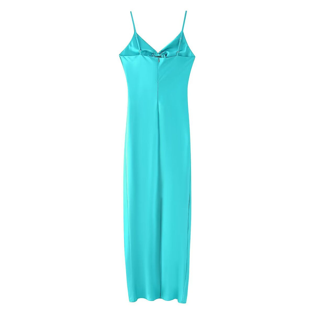 Damen Maxikleid mit einem eleganten Oberteil und zarten Rüschen EB