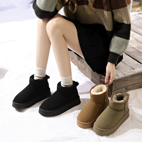 Damen warme Winterstiefel mit flauschigem Innenfutter EB