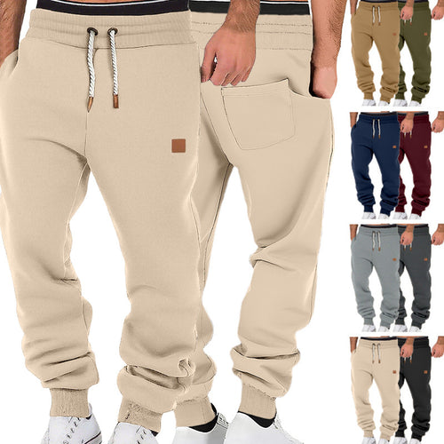 Herren nan komfortable Jogginghose aus hochwertiger Baumwollmischung mit elastischem Bund Kordelzug und Bündchen EB