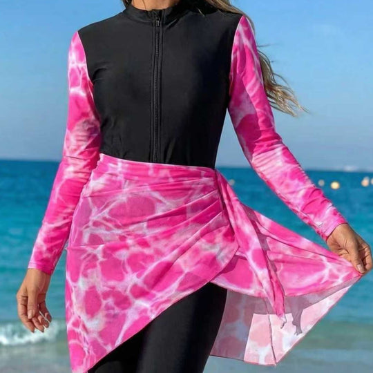 Damen modischer Rashguard mit Wickelrock EB