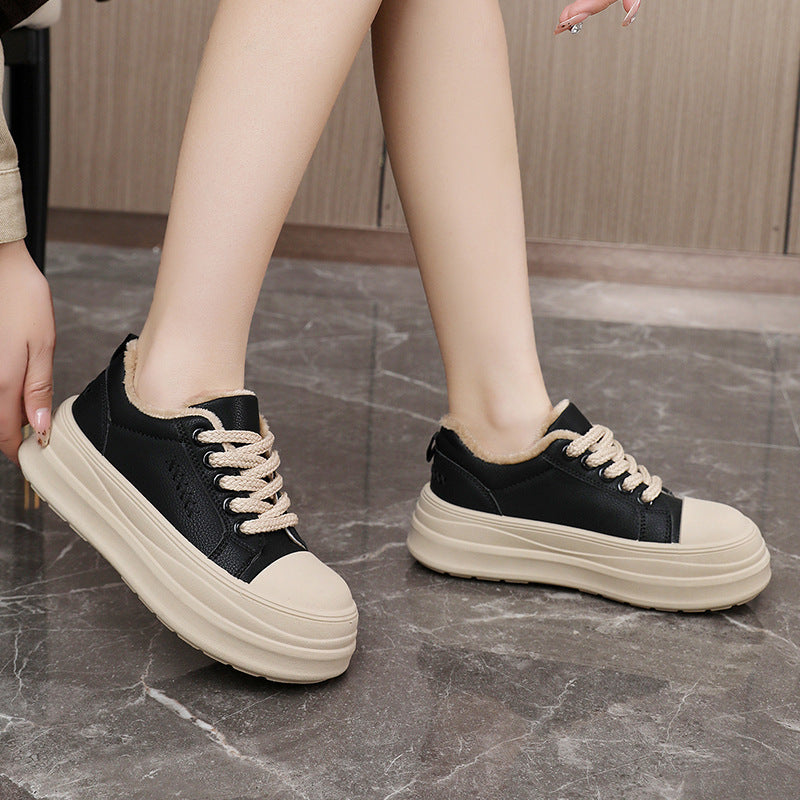 Damen Sneakers mit plüschigem Innenfutter und bequemer Dämpfung EB