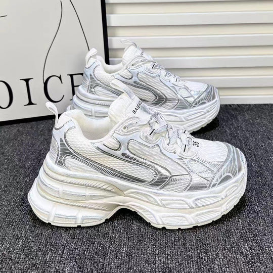 Damen Sportliche Sneakers mit reflektierendem Obermaterial und bequemer Dämpfung EB
