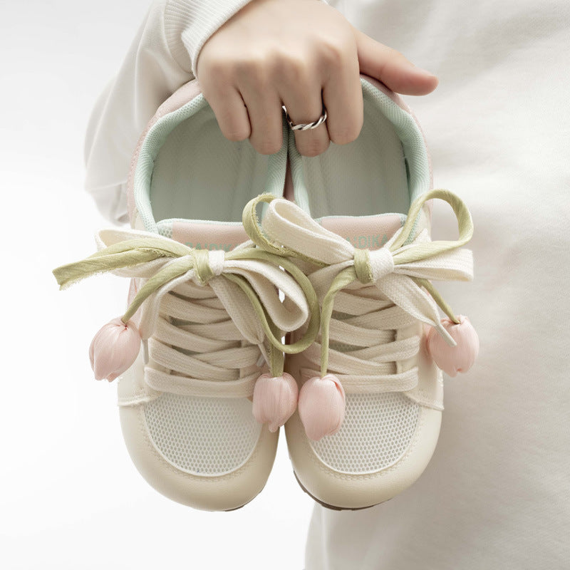 Damen modische Sneaker mit einzigartigem Blumenmotiv und bequemer Dämpfung EB