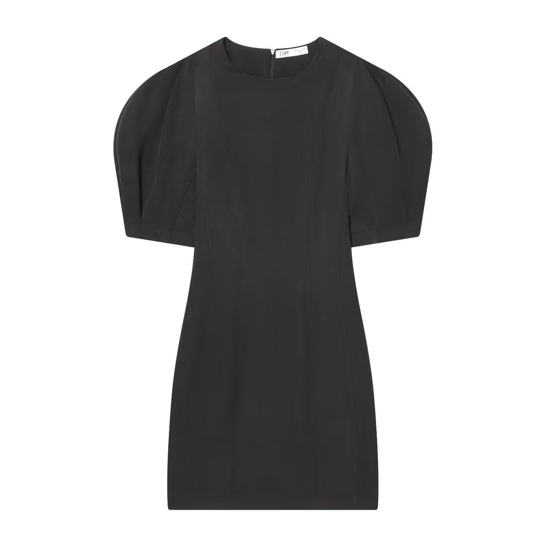 Damen elegantes Kleid mit Schulterpolstern und zeitlosem Design EB