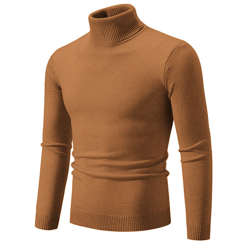 Herren nan Slim-Fit Rollkragenpullover aus Feinstrick mit geripptem Stehkragen und elastischem Bund EB
