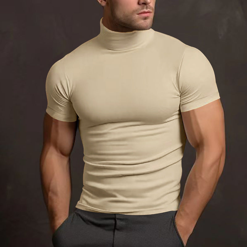 Herren Langarm-Turtleneck-Shirt aus atmungsaktivem Stretchmaterial EB