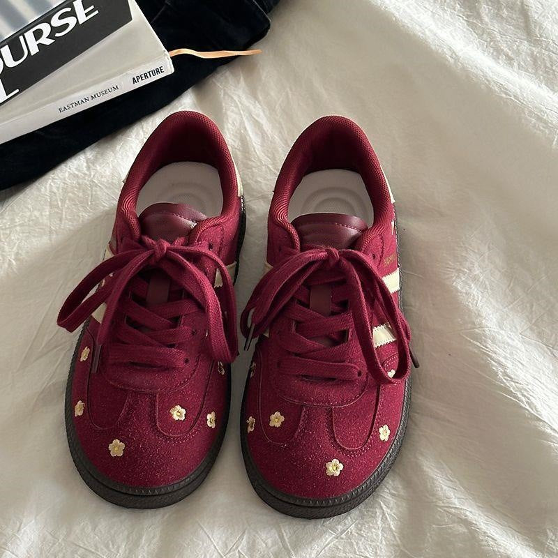Damen Sneakers mit floralem Design und atmungsaktiver Oberfläche EB