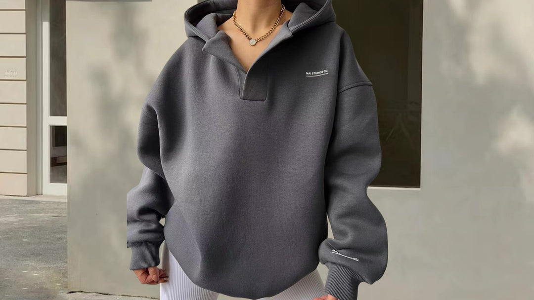 Damen Sportliches Oversized Poloshirt EB