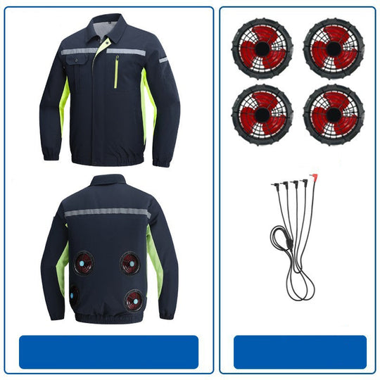 Herren nan atmungsaktive Arbeitsjacke mit integrierten Rückenlüftern und reflektierenden Streifen EB
