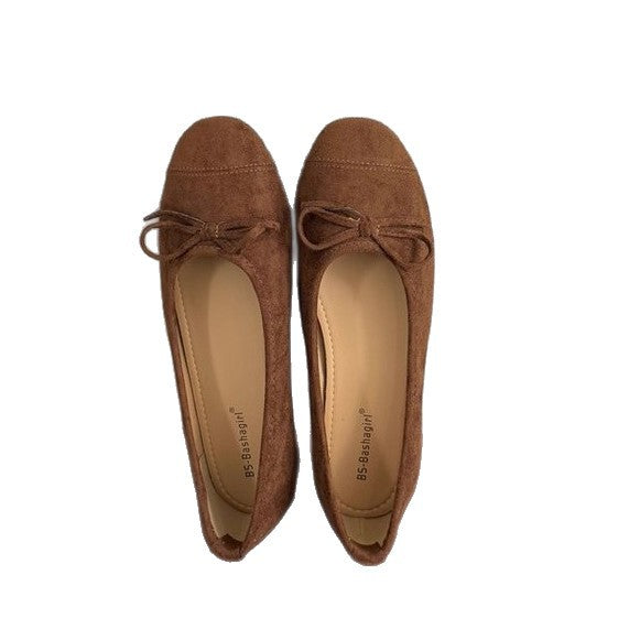 Damen Ballerina-Schuhe mit modischer Schleifenverzierung und komfortablem Fußbett EB